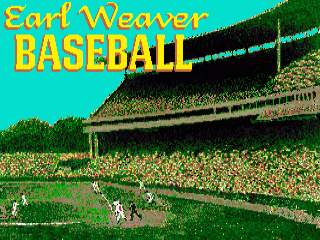 Earl Weaver Baseball title screen for Amiga